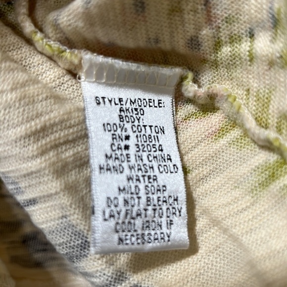 ANTHROPOLOGIE YOANA BARASCHI Mint Julep Floral Ruffle Top Size Medium Sleeveless - Picture 8 of 10